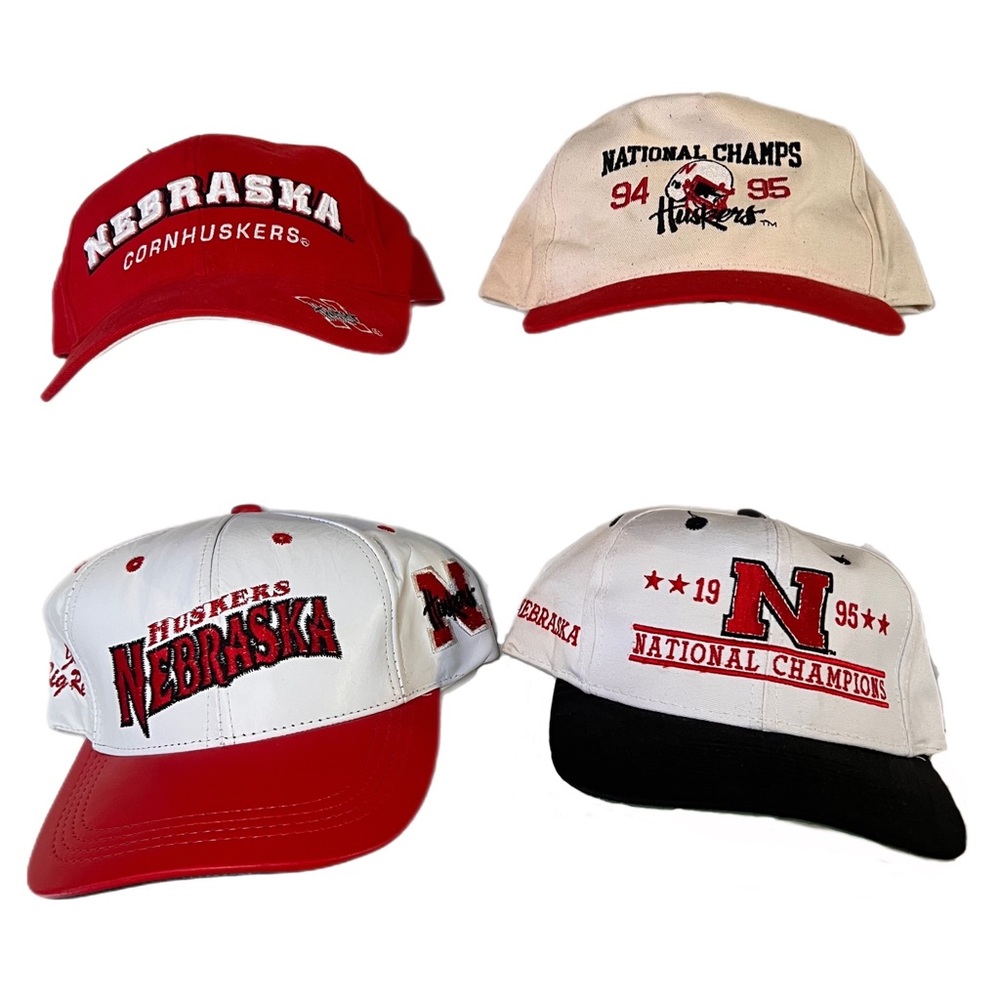 Vintage Nebraska Cornhuskers Huskers Snapback Lot Bundle Hat